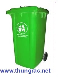 Thùng rác HDPE, EDHP 2 bánh