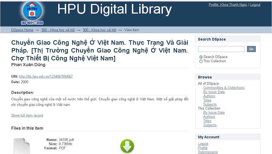 Thư viện số Dspace