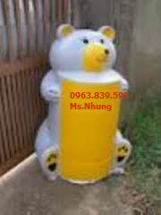 Thùng rác composite hình con thú