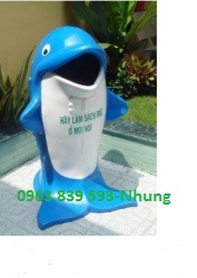 Thùng rác composite hình con thú