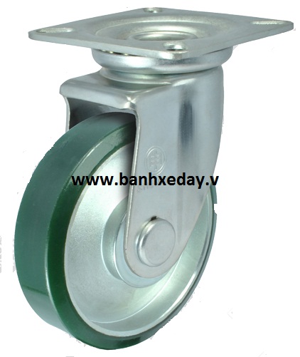 Bánh xe Pu lõi thép màu xanh kiểu Nhật