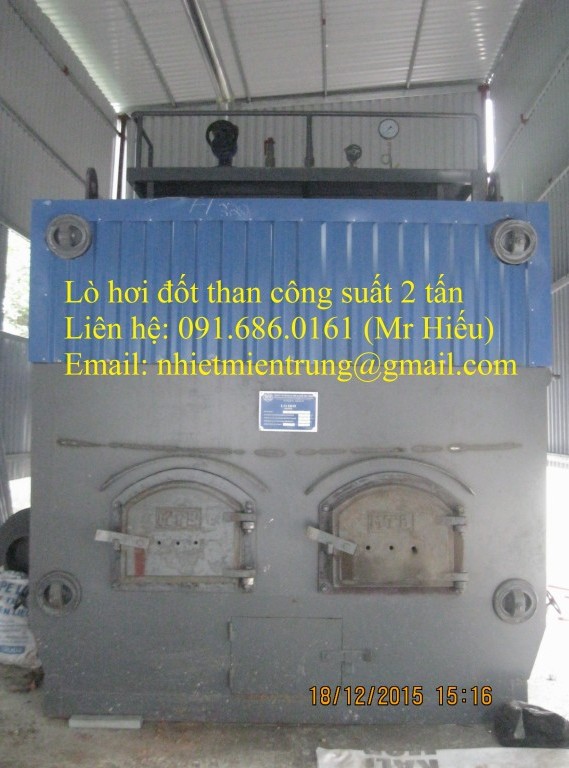 Nồi hơi đốt than c&ocirc;ng suất 2 tấn giờ