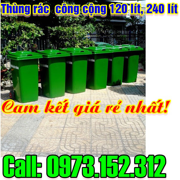 Thùng rác công cộng 120 lít