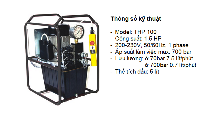 Bơm điện cờ lê thủy lực Tritorc