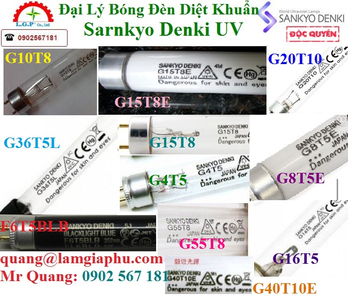 Đại lý bóng đèn diệt khuẩn Sankyo Denki chính hãng Nhật Bản