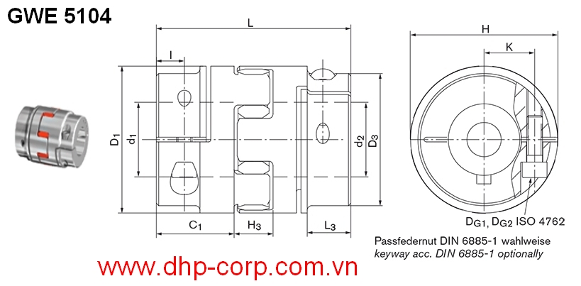 Khớp nối mềm Gerwah GWE 5104