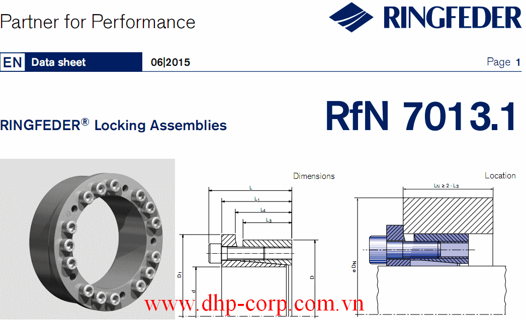 Khớp khoá trục RingfederLocking Devices RfN 7013.1