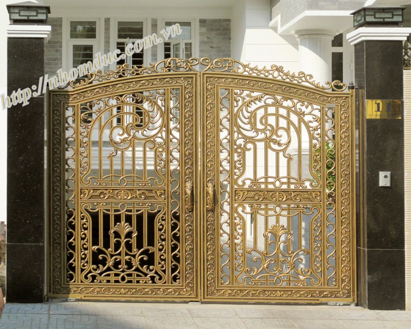Cổng cửa hợp kim nhôm đúc Hà Nội