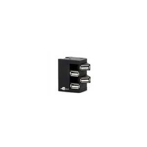 Usb 2.0 Rotational Hub Black