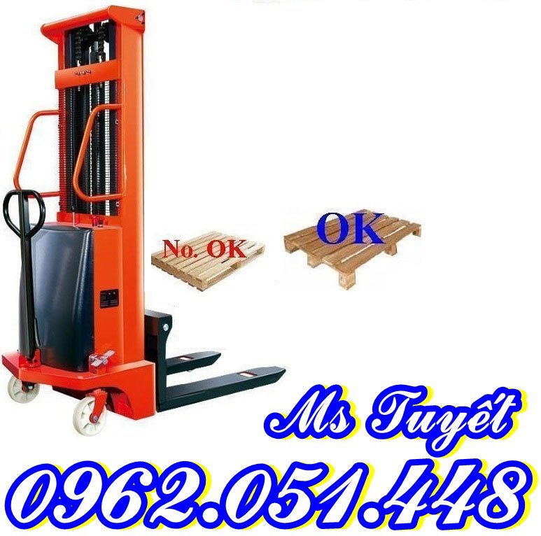 Xe nâng bán tự động, xe nâng điện 1.5 tấn nâng cao 3m