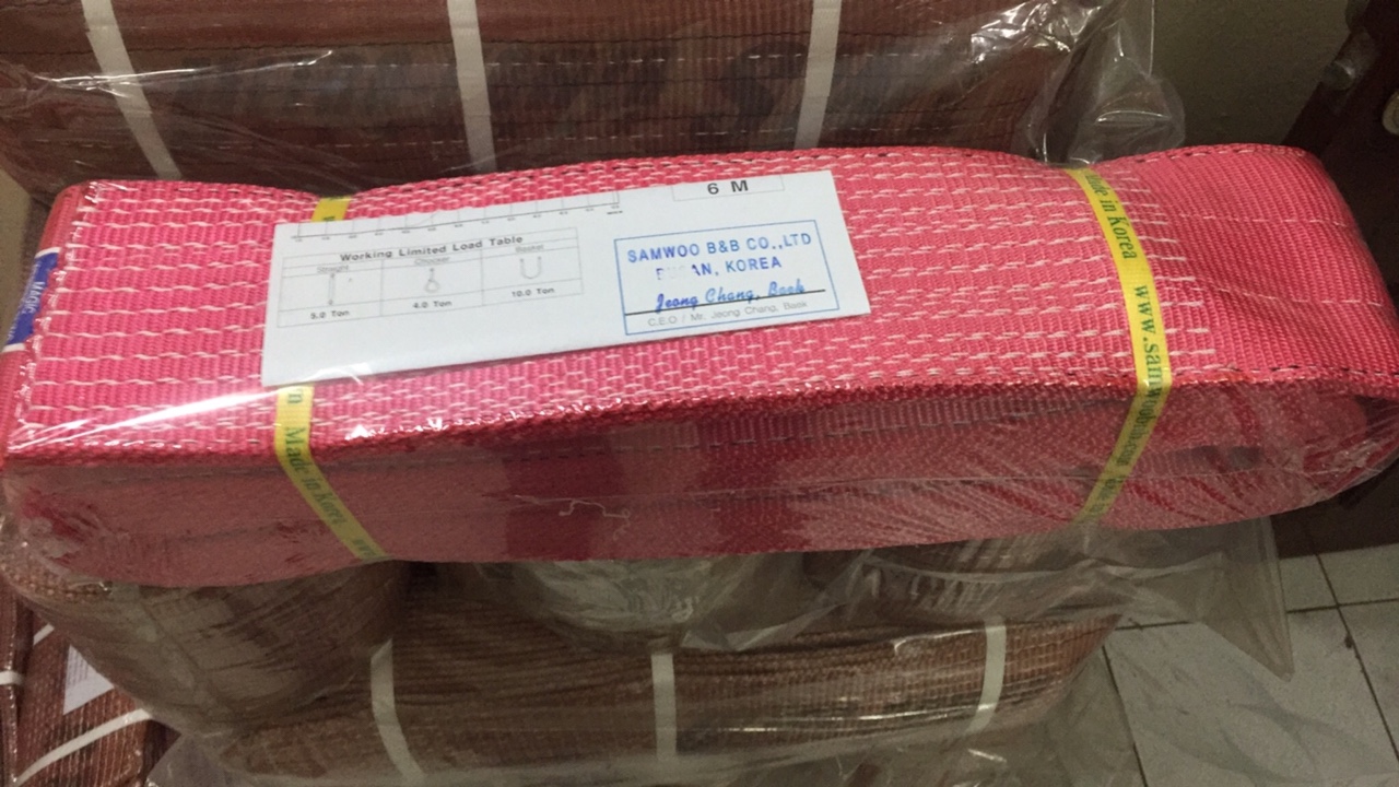 Cáp vải cẩu hàng 5 tấn, 6 tấn, 8 tấn, 10 tấn