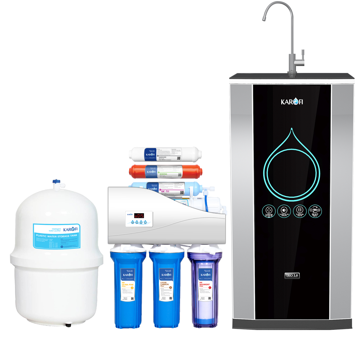Máy lọc nước Karofi thông minh iRO 2.0 - 7 cấp lọc