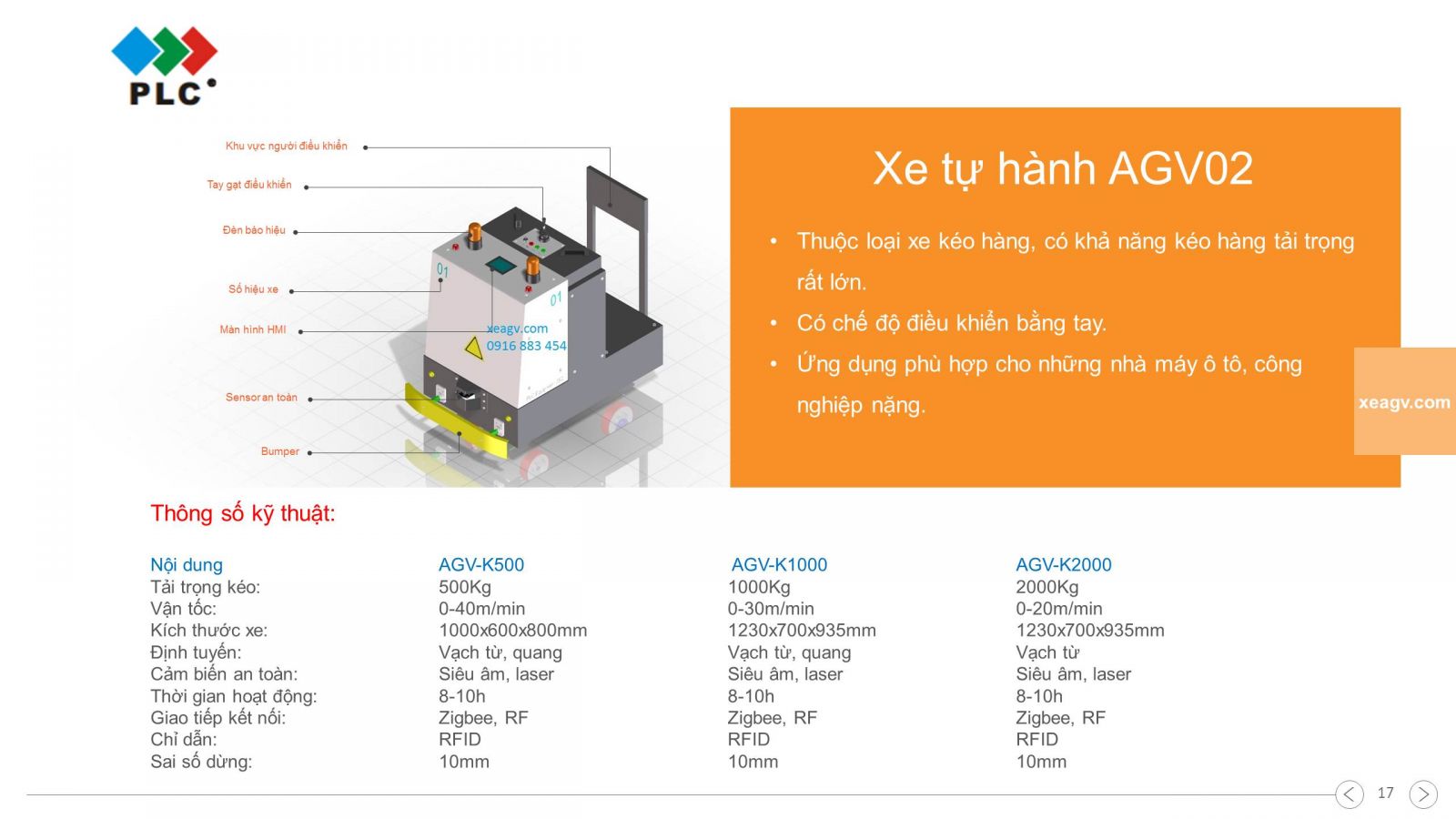 xe tự hành agv - xe tự lái - xe điện
