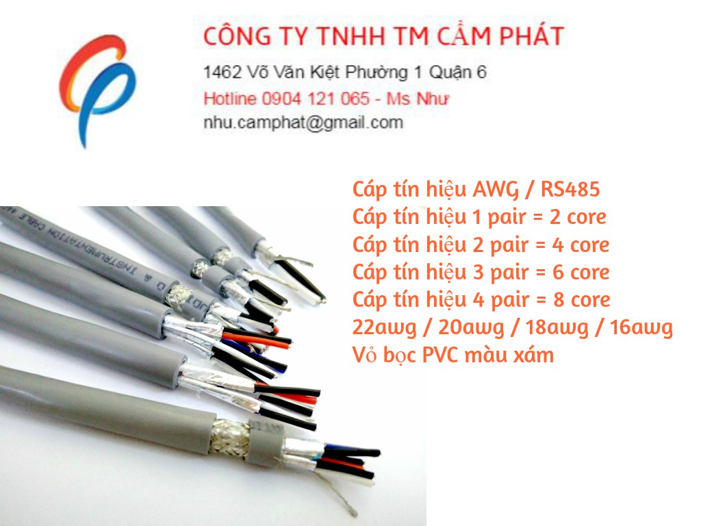 Cáp tín hiệu vặn xoắn chống nhiễu, lõi đồng nguyên chất