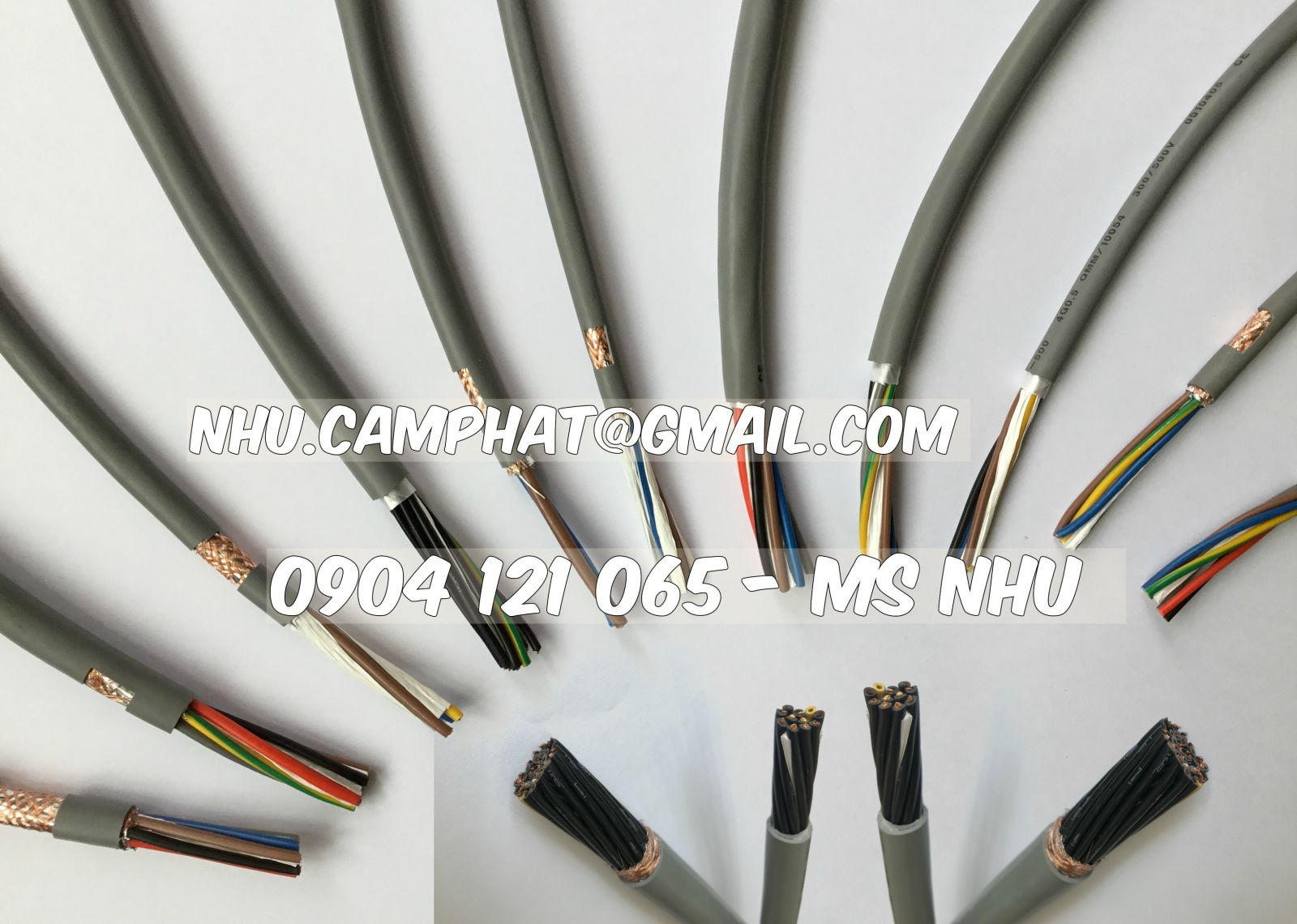 Cáp điều khiển vỏ màu xám hàng nhập khẩu