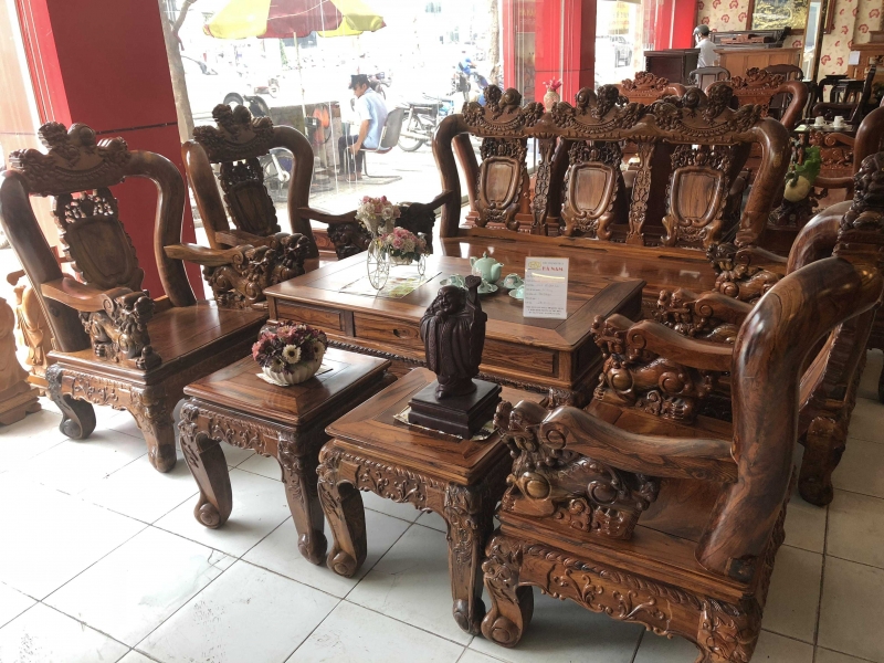 Bộ Salon Cẩm Lai - Chạm Nghê