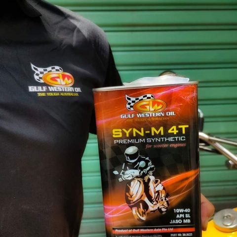 Nhớt Gulf Western Oil SYN-M 4T Premium Scooter 10W40 0,8L