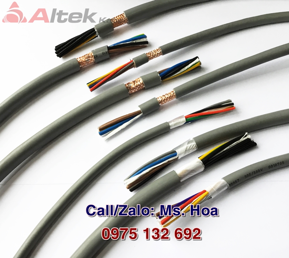 Cáp điều khiển 8x0.5, 8x0.75, 8x1.0, 8x1.5mm2 chống nhiễu Altek Kabel