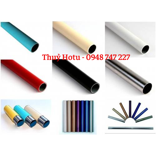 Ống thép bọc nhựa phi 27~28 dùng cho lắp khung kệ, bàn, xà đu đa năng, bàn thao tác... (1 cây 4 mét)