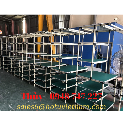 Bàn thao tác, Bàn làm việc công nhân, Giá kệ, Xe đẩy hàng và Kệ trọng tải Hotu VN