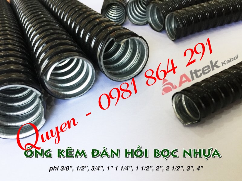 Ống kẽm đ&agrave;n hồi bọc nhựa PVC &frac34; inch