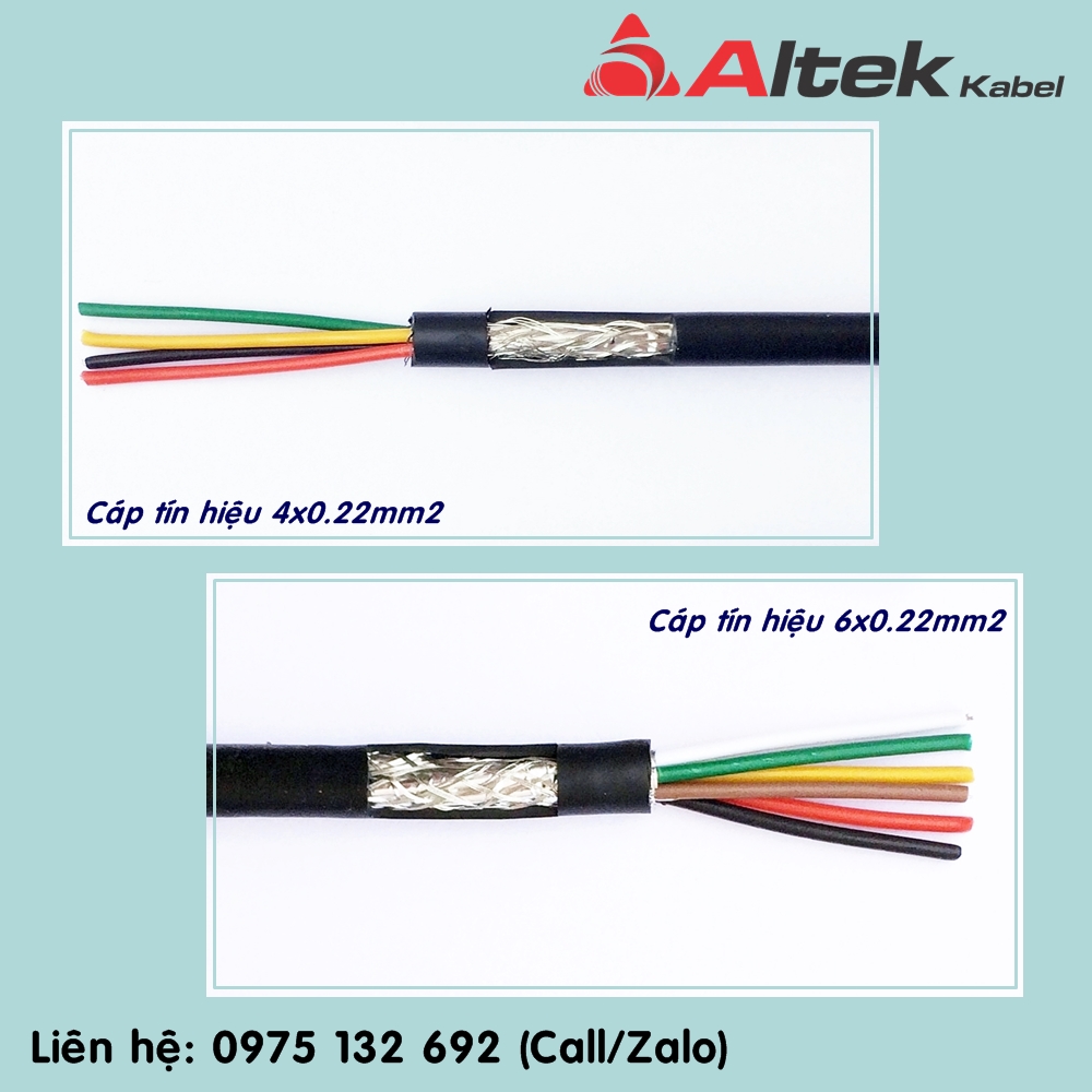 Cáp tín hiệu chống nhiễu 6C x 0.22mm2 Altek Kabel 