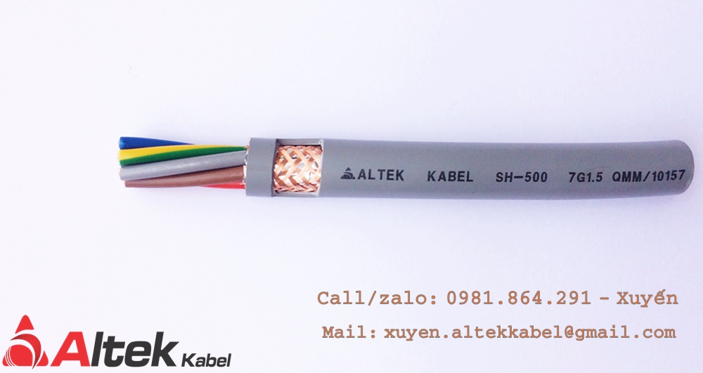 Cáp điều khiển 6 lõi tiết diện 0.5, 0.75, 1.0, 1.5mm2 chống nhiễu thương hiệu Đức