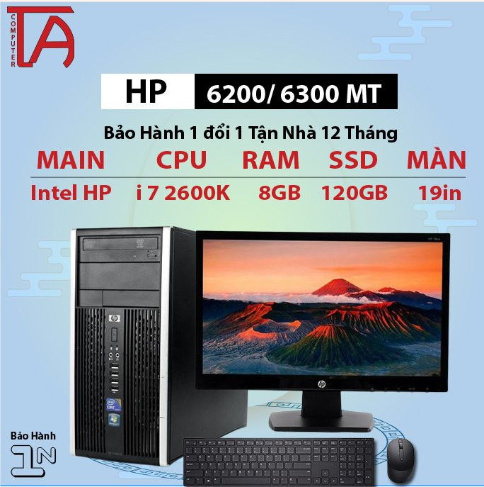 Máy Tính Văn Phòng HP 6300MT chip I7 + Màn Hình 19 inch
