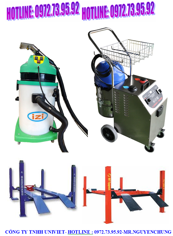 Máy giặt phun hút IZI, thiết bị chuyên giặt nỉ ô tô