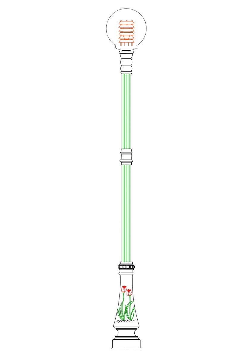 Trụ trang trí Bamboo | Saigoncuulong lighting