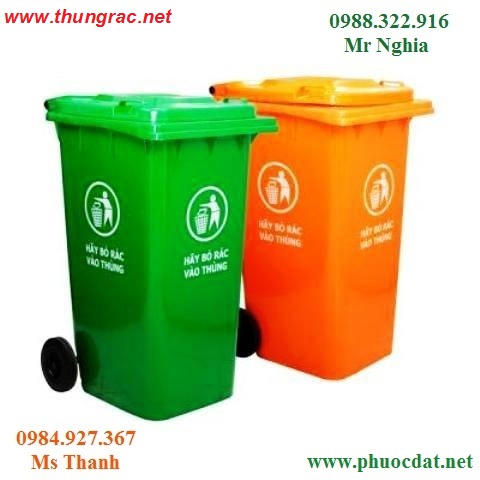 Thùng rác HDPE, EDHP 2 bánh