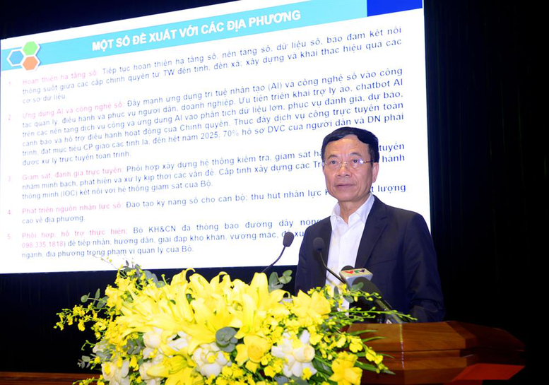 Bộ trưởng KH&CN n&ecirc;u 5 nh&oacute;m giải ph&aacute;p hỗ trợ ch&iacute;nh quyền địa phương 2 cấp bằng c&ocirc;ng nghệ số