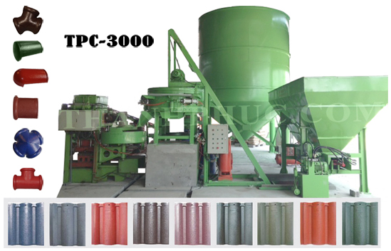 Dây chuyền sản xuất ngói xi măng màu tự động hoàn toàn TPC 3000