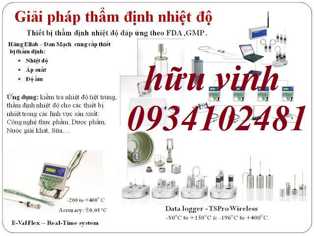 Thiết bị kiểm tra nhiệt độ cho quá trình tiệt trùng sản phẩm
