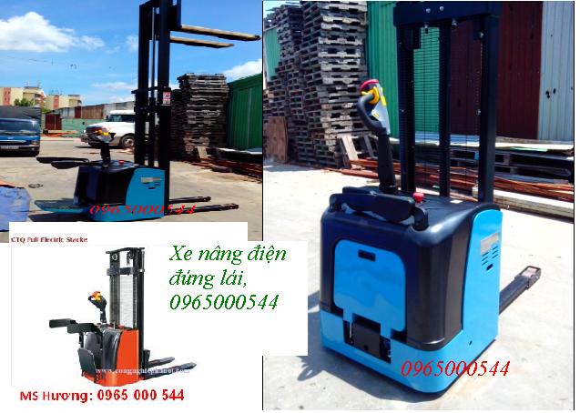 Xe nâng bán tự động, xe nang điện thấp-điện cao đứng lái( 1T-2T)