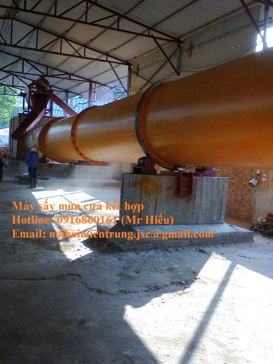 Máy sấy mùn cưa thùng quay kết hợp