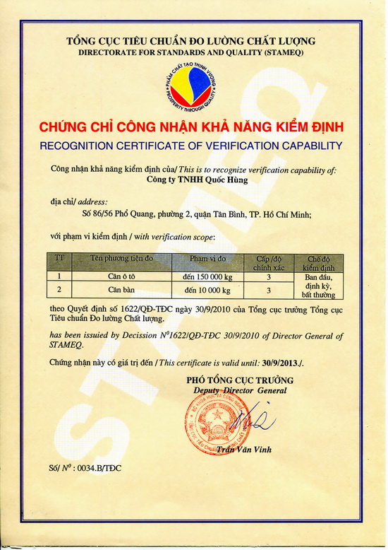 Dịch vụ kiểm định cân điện tử