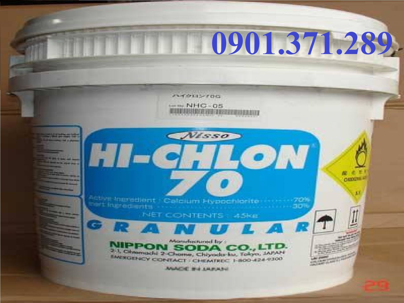 Chlorine Nhật bản 70 %  khử trùng xử lý nước hồ bơi, bể bơi