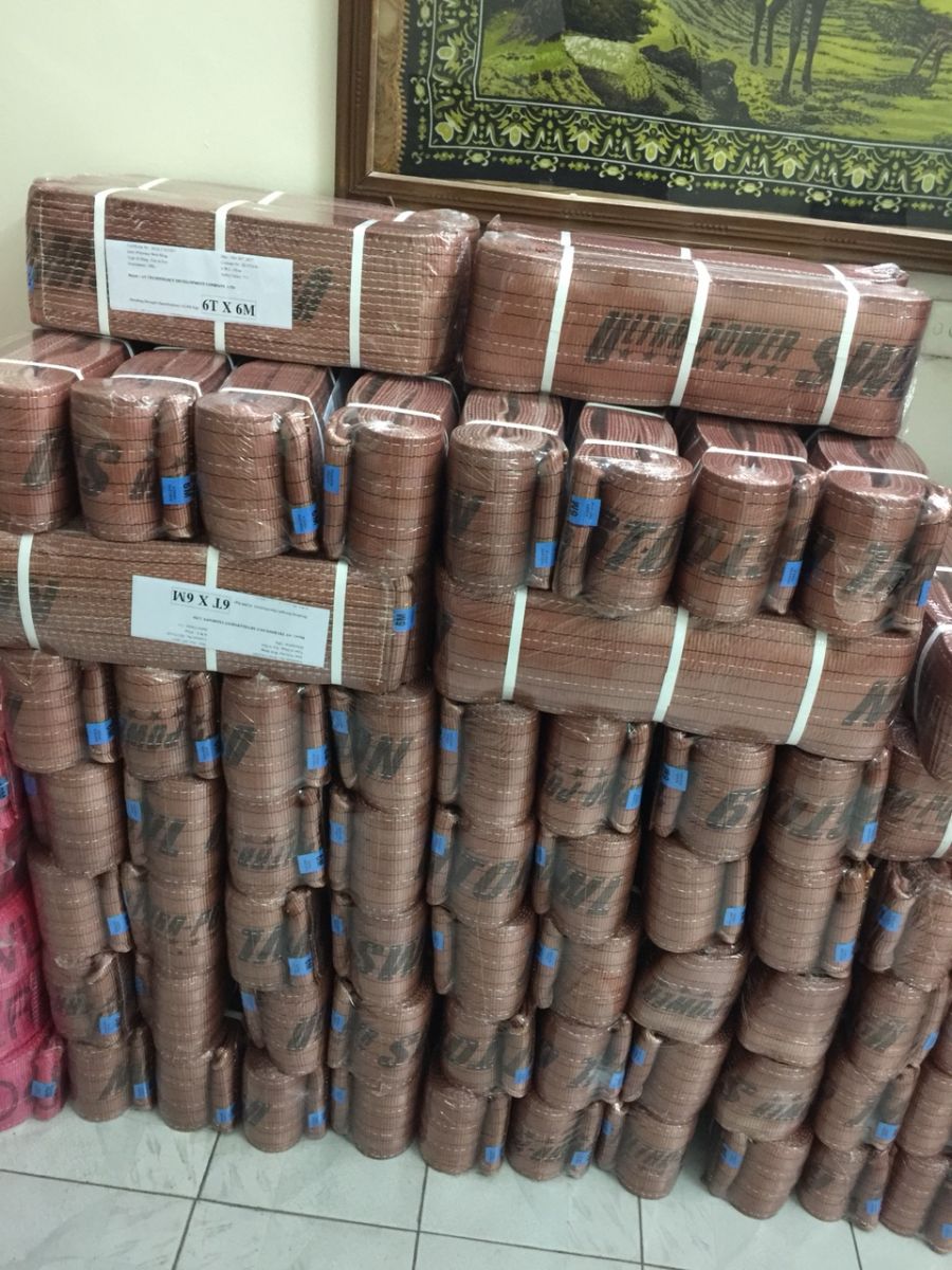 Cáp vải cẩu hàng hàn quốc 4 tấn, 5 tấn, 6 tấn , 8 tấn, 10 tấn