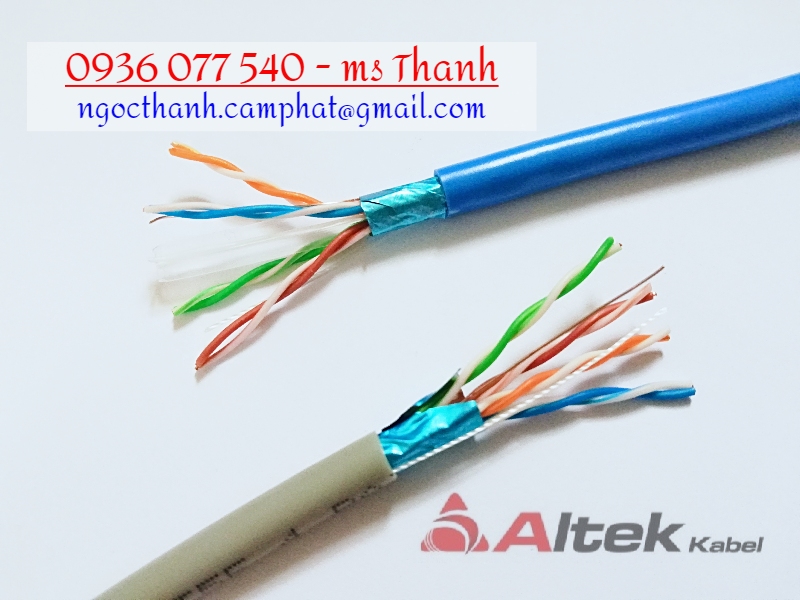 Cáp mạng chống nhiễu Altek Kabel FTP CAT6 , Network Cable Shielded 4 Pairs 23AWG