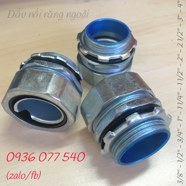 Đầu nối ống ruột gà với tủ điện, đầu nối răng ngoài