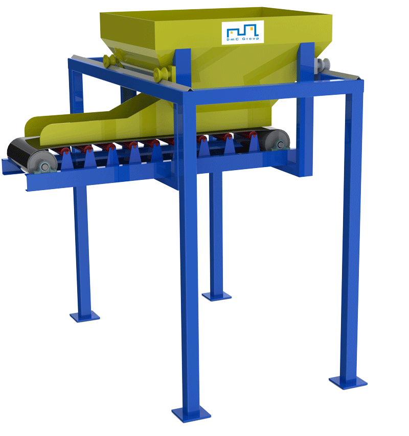 Máy trữ và phân phối nguyên liệu trong dây chuyền sản xuất gạch DmCline.