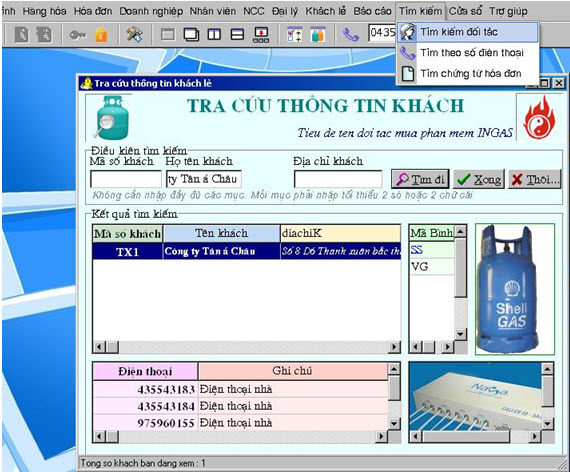 Phần mềm kinh doanh gas - INGAS3.0