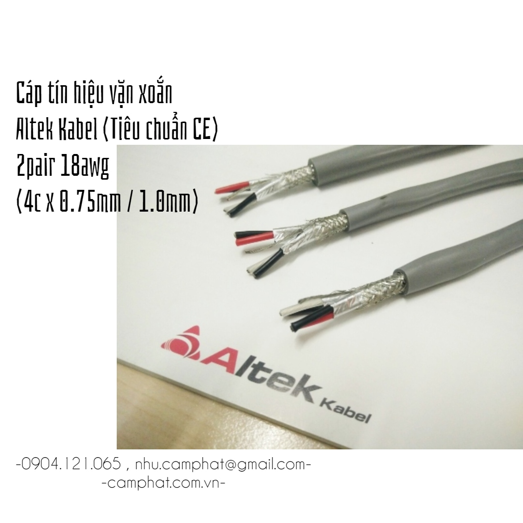 Ph&acirc;n phối độc quyền c&aacute;p t&iacute;n hiệu vặn xoắn 2pair 18awg (Altek Kabel)