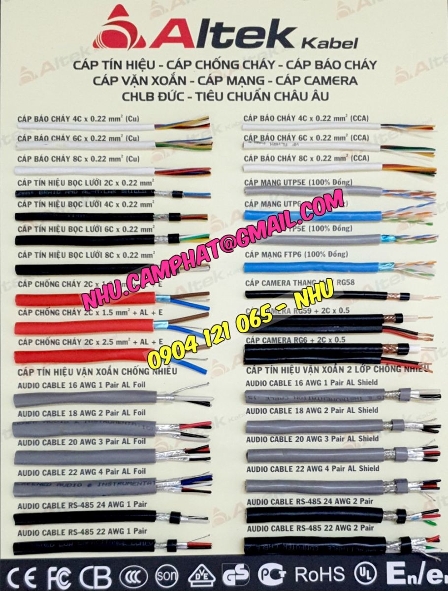 Cáp tín hiệu vặn xoắn altek kabel giá sỉ