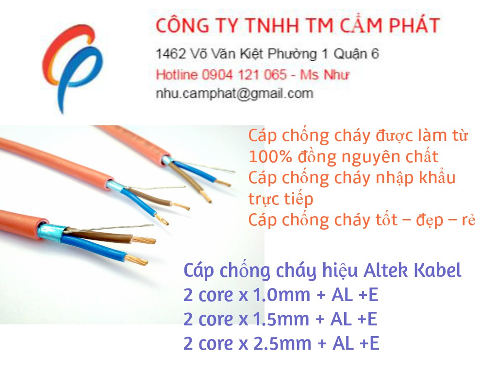 Cáp chống cháy altek kabel, sản phẩm chất lượng cao