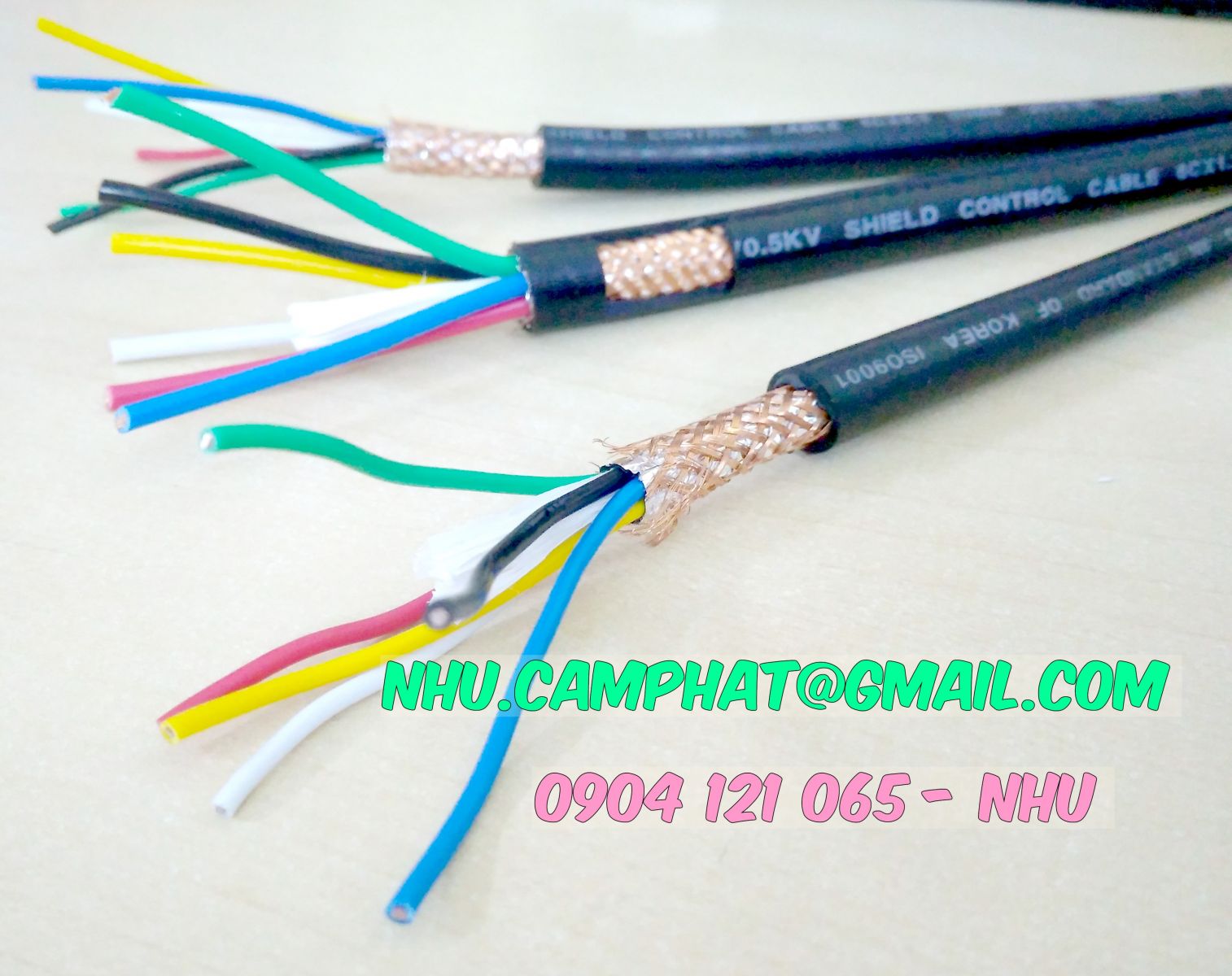 Cáp điều khiển sangjin vỏ bọc màu đen hàng sẵn kho