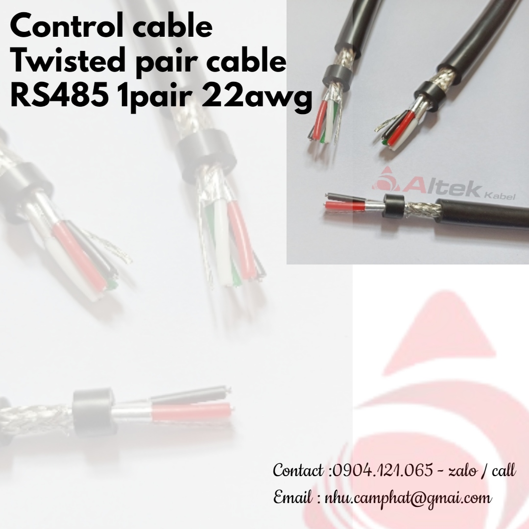 Cáp RS485 (vặn xoắn) 1pair 22awg Altek Kabel