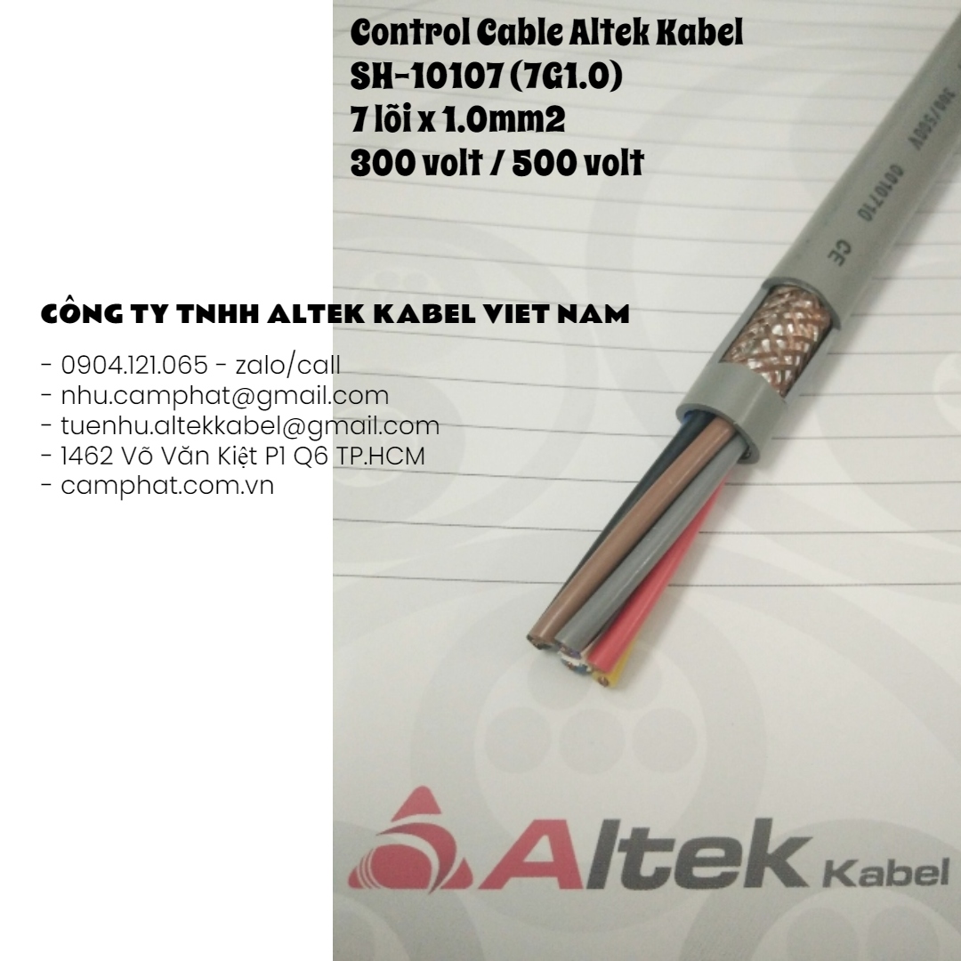 Cáp điều khiển / Control Cable SH-10107 (7c x 1.0mm) Altek Kabel