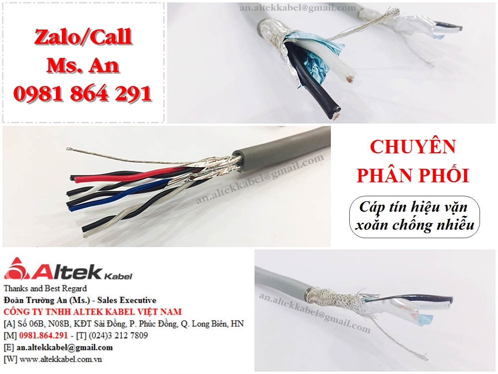 Cáp tín hiệu vặn xoắn chống nhiễu, cáp âm thanh